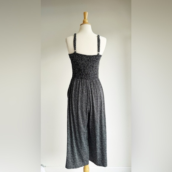 OLD NAVY Smocked Polka Dot Cropped Wide-Leg Jumpsuit Large - Picture 5 of 5